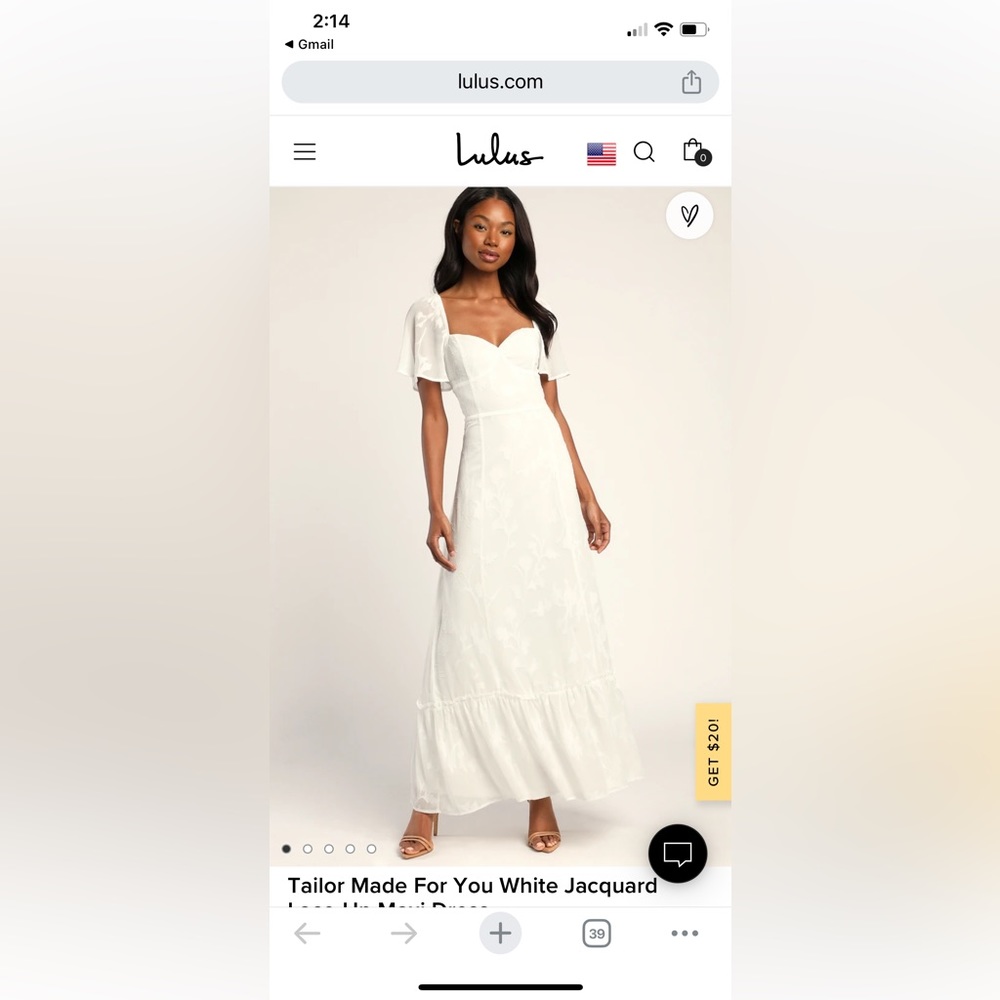 Taylor made for you white jacquard lace up maxi dress